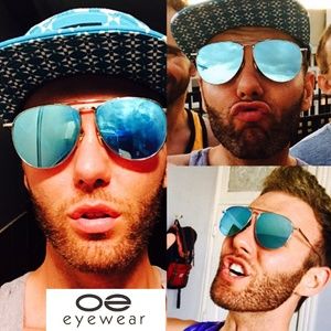 O2 Eyewear 97025 Oversized Flat Aviator Sunglasses